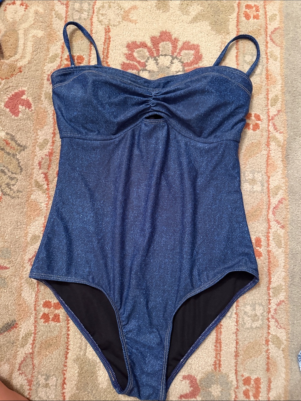 Blue One-Piece Swimwear Bodysuit
